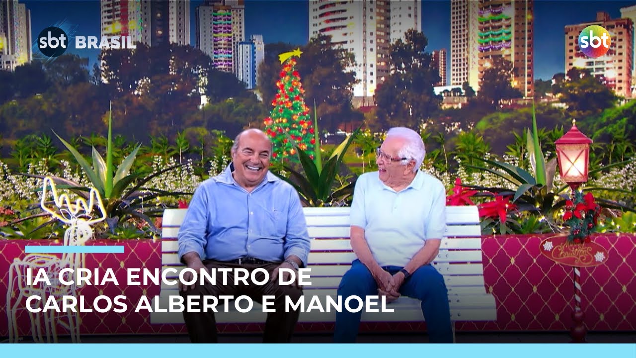 IA recria encontro entre Carlos Alberto e Manoel de Nóbrega no Natal | #SBTBrasil