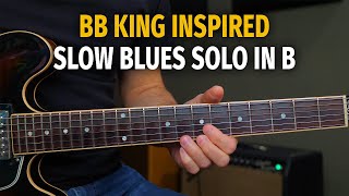 Slow Blues Solo in B Lesson ( BB King Inspired )
