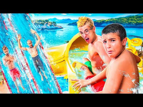 WHO WILL MAKE THE MOST SLIDES... THE LAST ONE IS IMPOSSIBLE!! Nadim fell down a slide..