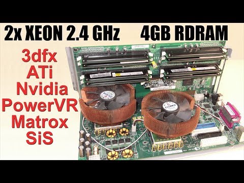 ATi - 3dfx - Nvidia - Matrox - SiS - PowerVR on 2x Xeon 2.4 GHz i860 RIMM - RETRO Hardware