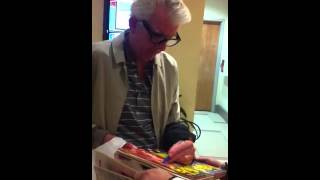 Nick Lowe ROCKPILE Signing Autographs For Team Derek