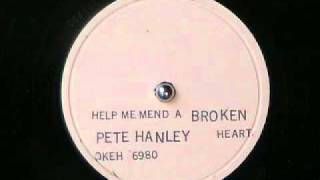 PETE HANLEY STAMPED PLAIN WHITE OKEH 6980 LABEL 78 RPM RECORD
