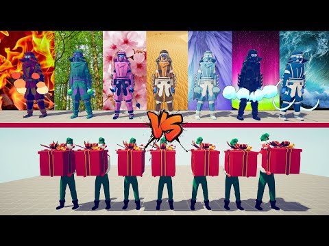 ELEMENT SENSEI VS PRESENT ELF Team | Totally Accurate Battle Simulator