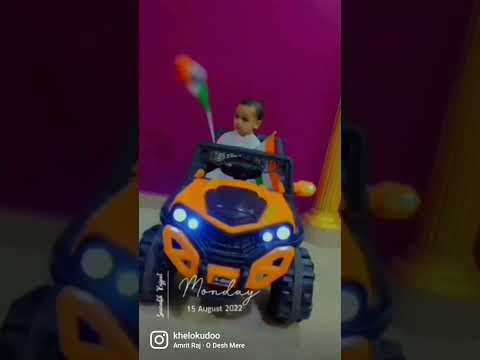 Red kids battery operated jeep ride on