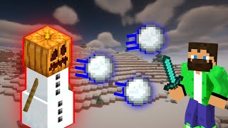 Minecraft snowman, but they are chasing me!