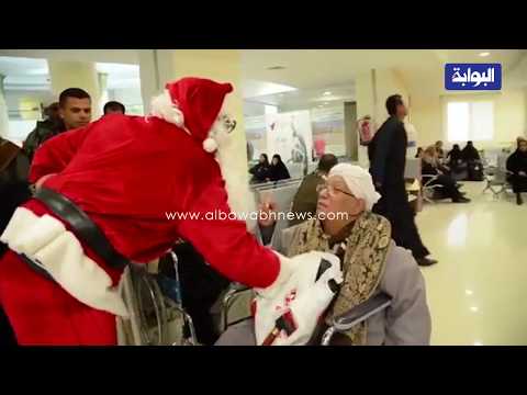 "بابا نويل" يوزع هدايا الكريسماس علي مرضى "أورام بالأقصر"