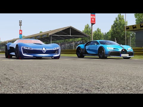 Renault Trezor vs Bugatti Chiron Pur Sport at Monza Full Course