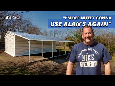 Joel's 20x30 Metal Building with 12 ft Lean To from Alan's Factory Outlet