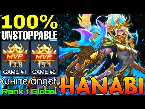 100% UNSTOPPABLE Hanabi Double MVP Gameplay - Top 1 Global Hanabi by ωнιтє αngєℓ - Mobile Legends