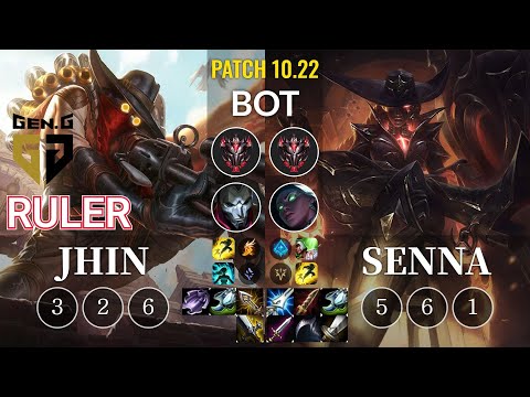 GEN Ruler Jhin vs Senna Bot - KR Patch 10.22