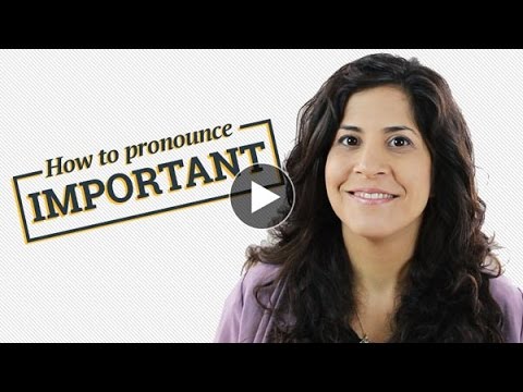 How to pronounce 'important' in English