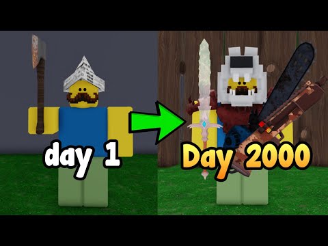I Survived 2000 Days Solo In 99 Nights in the Forest Roblox! Noob To Master!