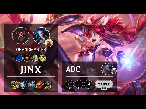 Jinx ADC vs Tristana - EUW Grandmaster Patch 10.25