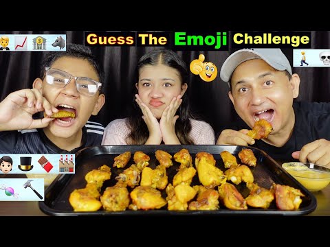 GUESS THE EMOJI CHALLENGE WITH GRILLED CHICKEN WINGS @BudaBudiVlogs @MeroNepaliKitchen 