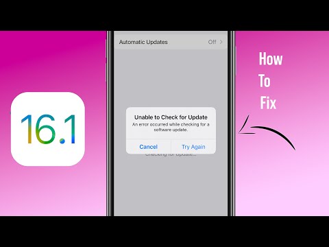 How To Fix 'UNABLE TO CHECK FOR UPDATE Error' on iOS 16 / iOS 16.1