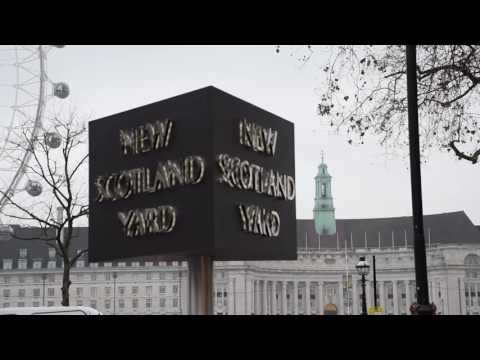 New Scotland Yard sign official switch on