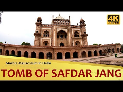 "TOMB OF SAFDAR JANG" marble mausoleum in Delhi 4K