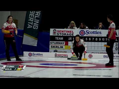 Kayla Skrlik Double Takeout for Three vs Sturmay - Alberta Scotties - January 2024