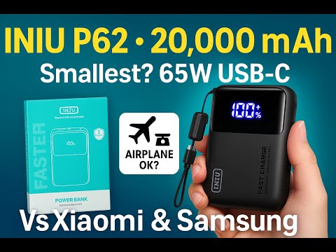 INIU P62 20,000mAh Overview - Where Is the Power Bank Market Going? (vs Xiaomi & Samsung)
