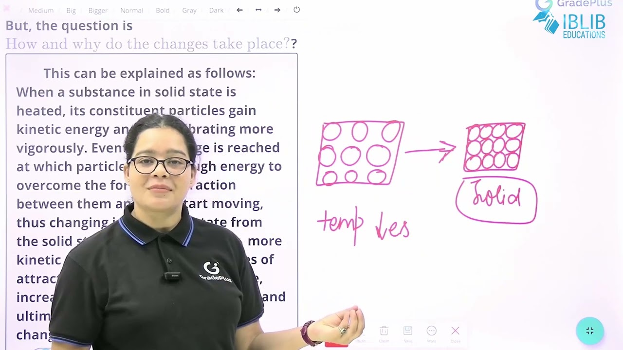 Effect of temp and pressure on state change | Matter in our surroundings | Chemistry | IBLIB Education