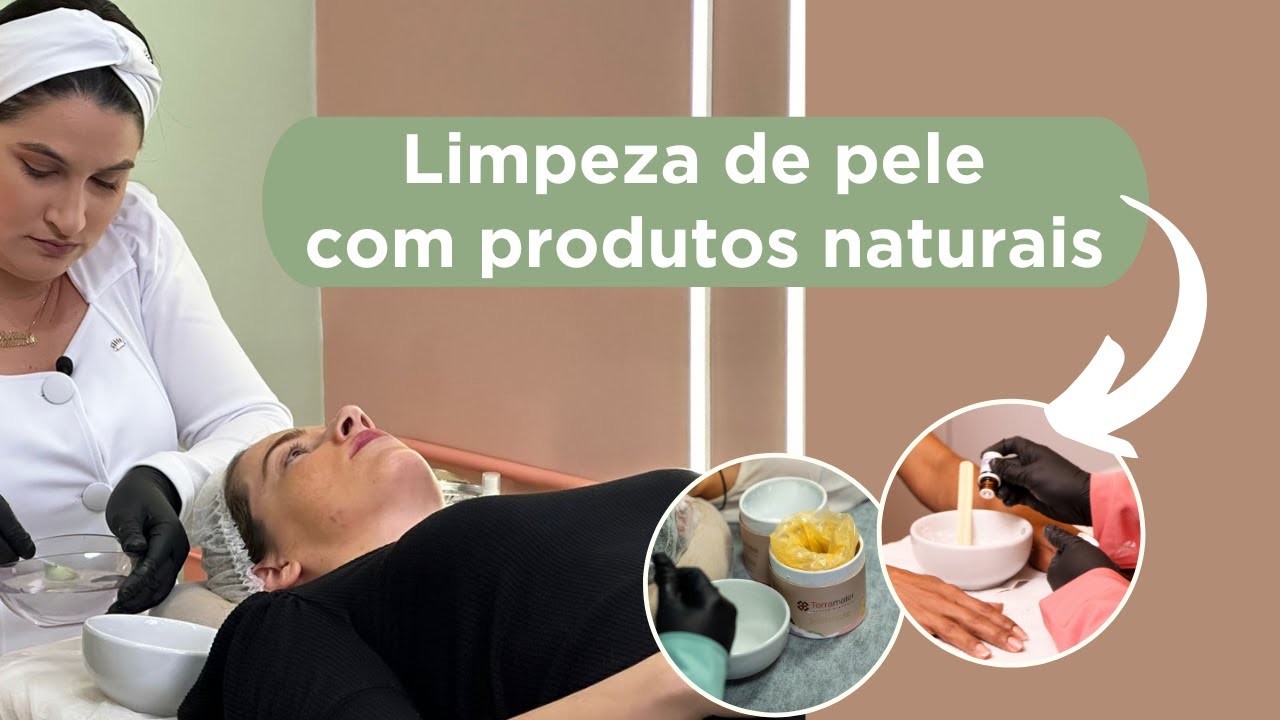 Limpeza de pele com cosméticos naturais