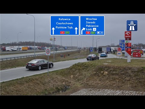 A1 Motorway Łódź Północ - Gliwice Sośnica - Travel and road overview