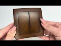 Выключатель двухклавишный NILSON Touran орех 24271003