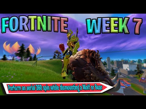 Perform an aerial 360 spin while dismounting a Wolf or Boar - Fortnite Chapter 3 Season 3 Week 7