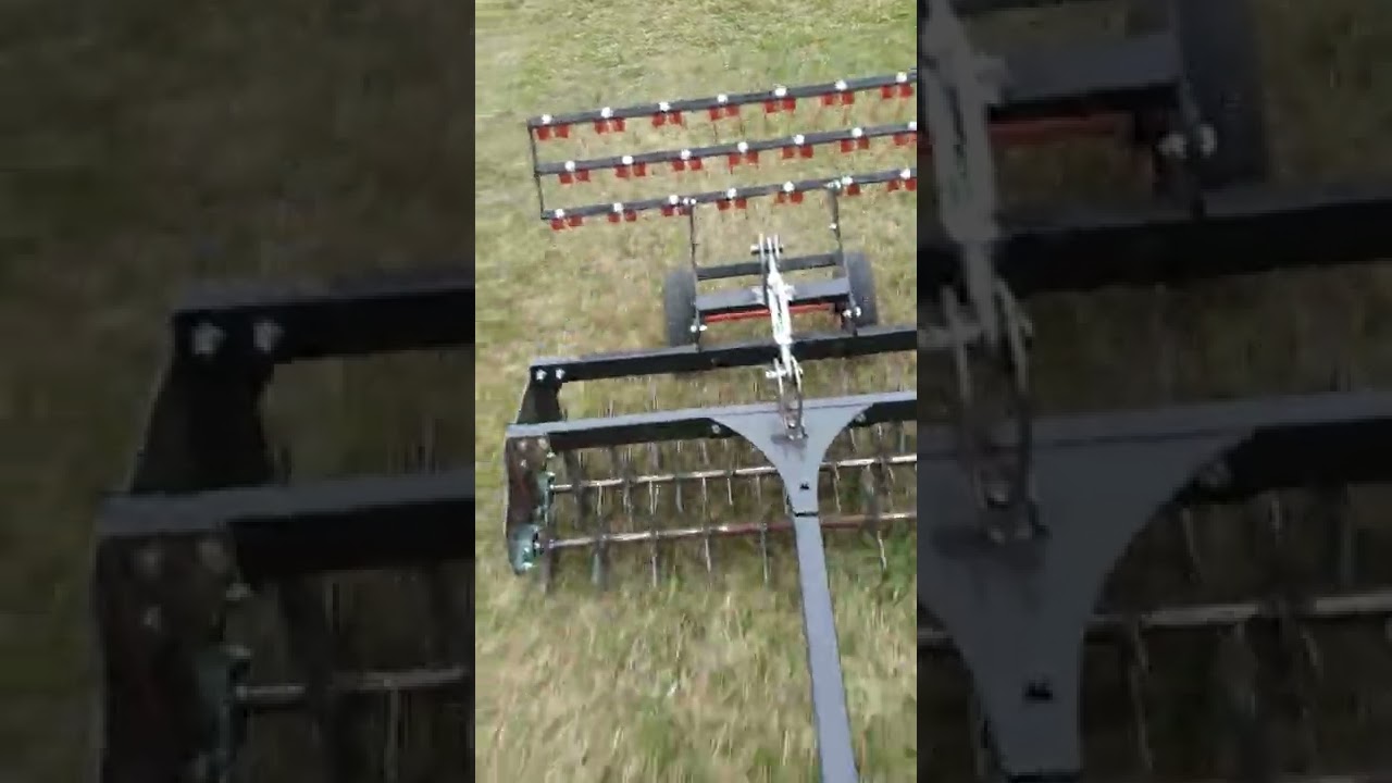 Aerator 3 rzędowy z broną sprezynową