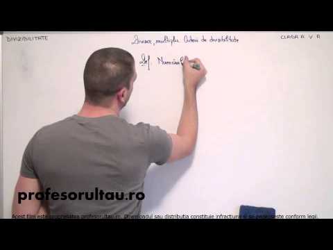 03   cls5   Divizibilitate   divizor multiplu criterii de divizibilitate   teorie   partea 3