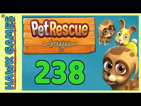 Pet Rescue Saga Level 238 - 3 Stars Walkthrough, No Boosters
