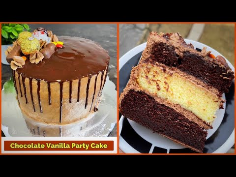 Chocolate Cake | Vanilla Cake | Homemade Chocolate Cake Decorating| Perfect Party Cake by Madeeha