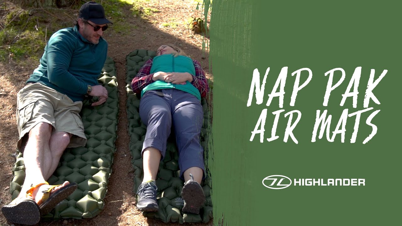 Килимок надувний Highlander Nap-Pak Inflatable Sleeping Mat PrimaLoft 5 cm Olive (AIR072-OG)