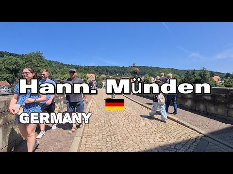 Hann. Münden, Germany 🇩🇪 Walking Tour| Fairytale Old Town with 700+ Half-Timbered House, summer 2025