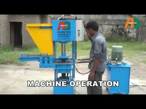 Working of hydraulic fly ash brick making machine