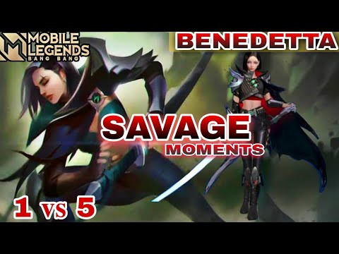 BENEDETTA - SAVAGE MOMENTS || SAVAGE GAMEPLAY || savage 1 vs 5 || montage || Kuya Reg