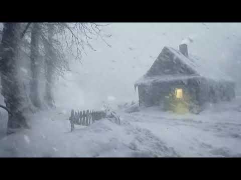 Wind Sounds for Sleeping┇Howling Wind & Blowing Snow┇Winter Storm & Icy Snowstorm Ambience