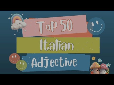 Italian vocabulary for beginners | top 50 Italian adjective #viralvideo