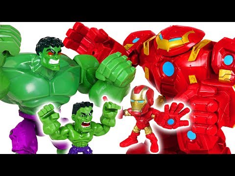 Robocar Poli friends are in danger because Hulk is crazy! Go! Iron Man's Hulkbuster! - DuDuPopTOY