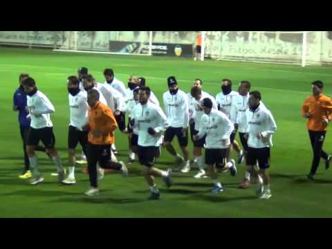 Primer entrenamiento de Juan Antonio Pizzi como técnico del Valencia