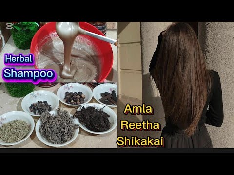 Amla Reetha Shikakai Herbal Shampoo 💛 Shampoo Banane Ka Asan Tarika | 100% Natural Homemade Shampoo 