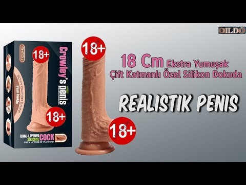 18 Cm Ekstra Yumuşak Çift Katmanlı Özel Silikon Dokuda Realistik Penis