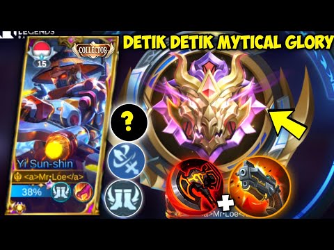 8 MENIT LEVEL 15!! DETIK DETIK MYTICAL GLORY TOP GLOBAL YSS CARRY US?! PERFECT GAMEPLAY YI SUN SHIN