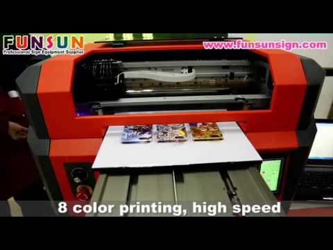 Funsunjet a3 size uv flatbed printer with epson dx5 head