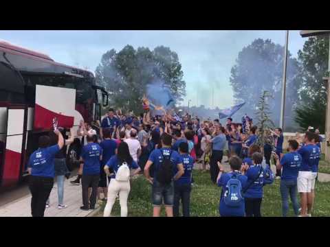 Recibimiento al San Pablo Inmobiliaria en Villamuriel