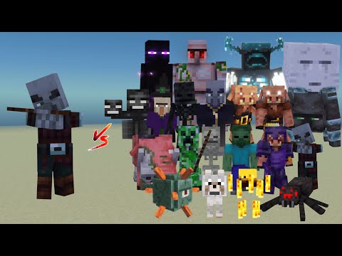 Ultimate Mob Battle: Pillager Takes On All Mobs!