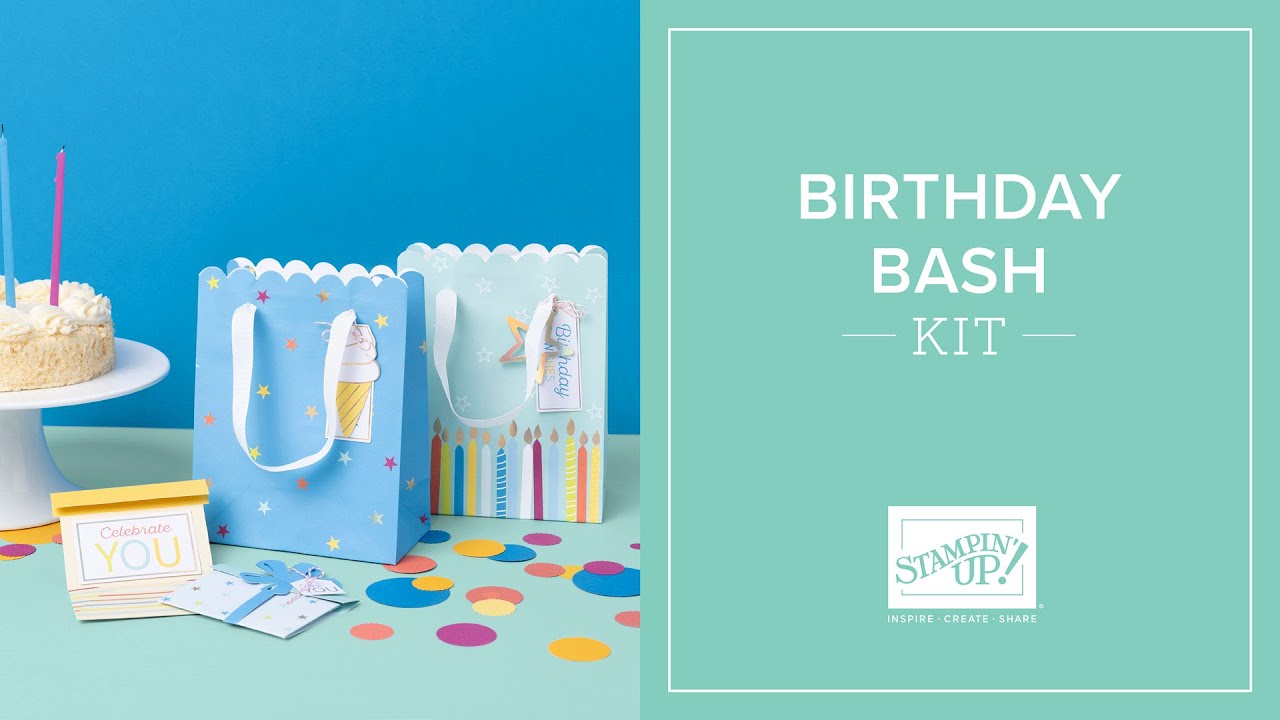Birthday Bash Kit: Make Birthday Gift Bags & Card Holders with Stampin’ Up! | #StampinUp #Birthday