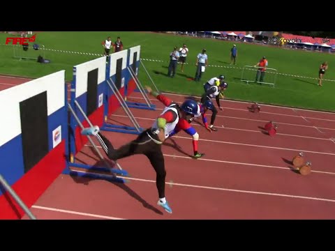 100-Meter-Hindernisbahn - Weltmeisterschaft Slowakei - Deutsche Nationalmannschaft Männer