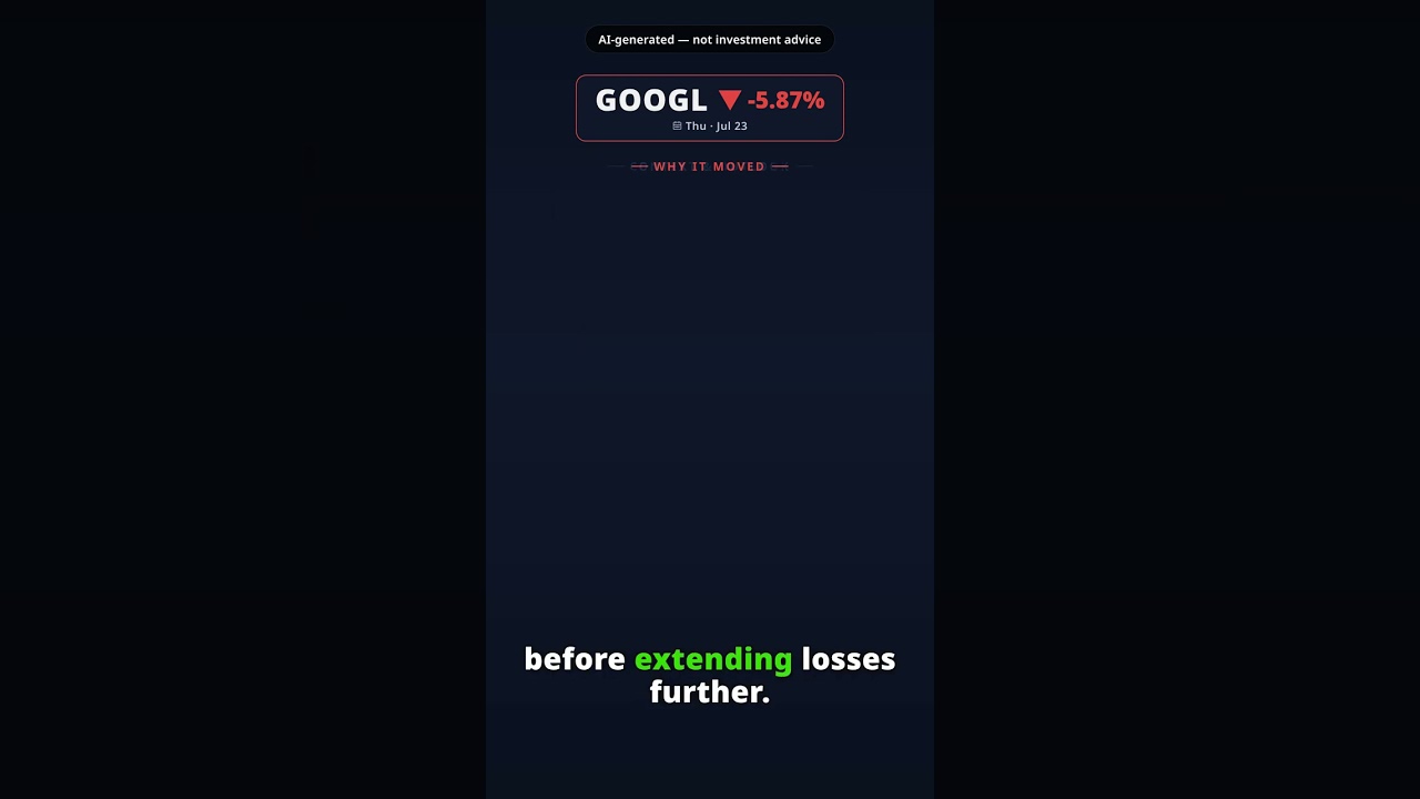 ¿Por qué cae la acción de Alphabet hoy? GOOGL -5.87% (23 jul)