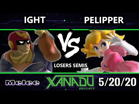 S@X 354 Onine Losers Semis - ight (Captain Falcon) Vs. Pelipper (Peach) Smash Melee - SSBM